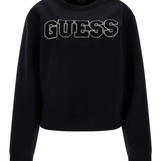 Суитшърт с овално деколте и лого GUESS JEANS