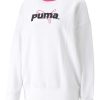 Суитшърт с овално деколте и лого Puma