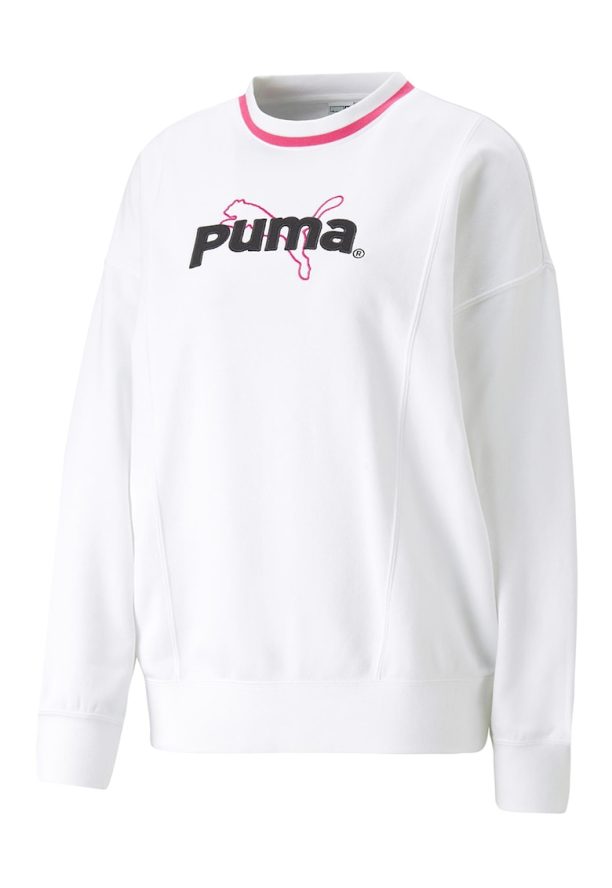 Суитшърт с овално деколте и лого Puma