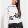 Суитшърт с овално деколте и логоь Love Moschino