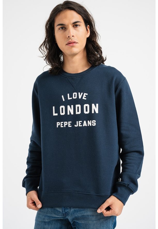 Суитшърт с овално деколте и шарки Pepe Jeans London