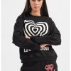 Суитшърт със свободна кройка и лого Love Moschino