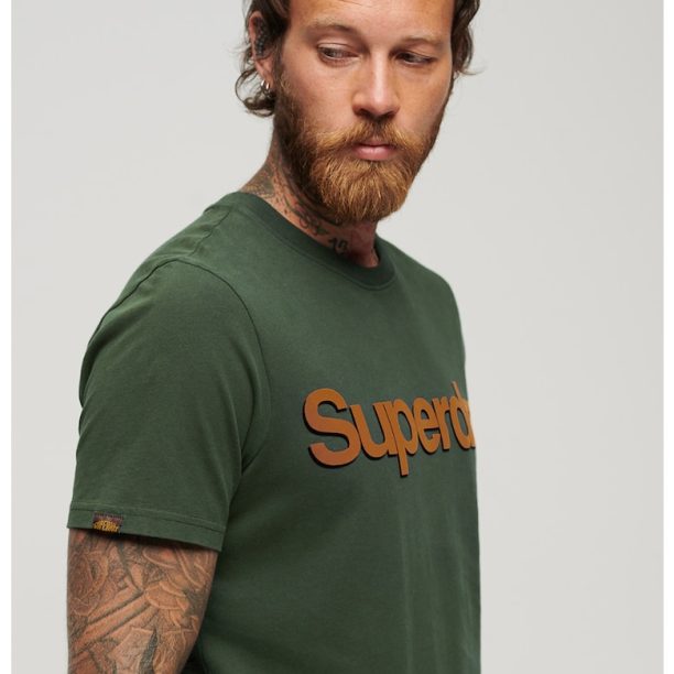 Тениска Core Classic с овално деколте и лого SUPERDRY