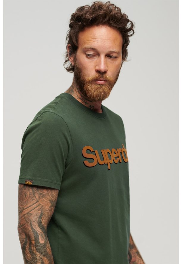 Тениска Core Classic с овално деколте и лого SUPERDRY