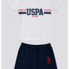 Тениска и къс панталон с лого US Polo Assn