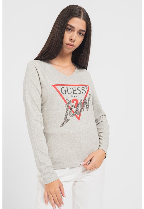 Тениска от памук с лого GUESS JEANS