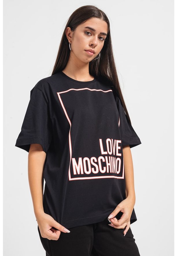 Тениска с лога Love Moschino