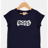 Тениска с лого BOSS Kidswear