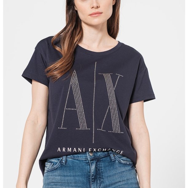 Тениска с лого от капси ARMANI EXCHANGE