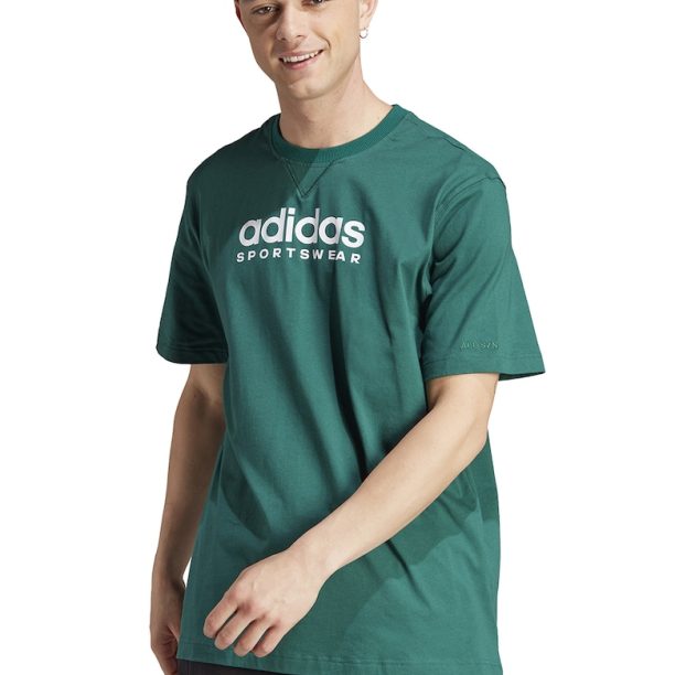 Тениска с овално деколте и лога adidas Sportswear