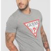 Тениска с овално деколте и лого GUESS JEANS