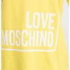 Тениска с овално деколте и лого Love Moschino