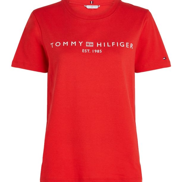 Тениска с овално деколте и лого Tommy Hilfiger