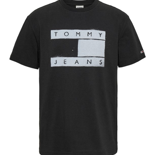 Тениска с овално деколте и лого Tommy Jeans