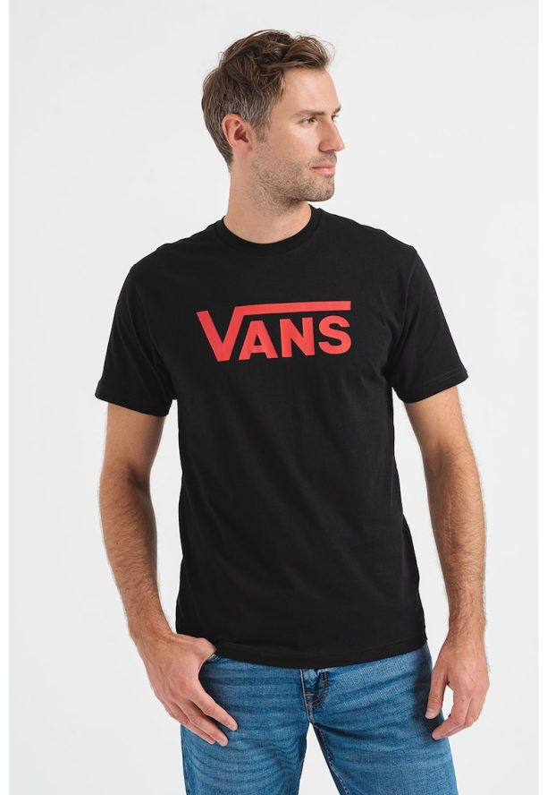 Тениска с овално деколте и лого Vans