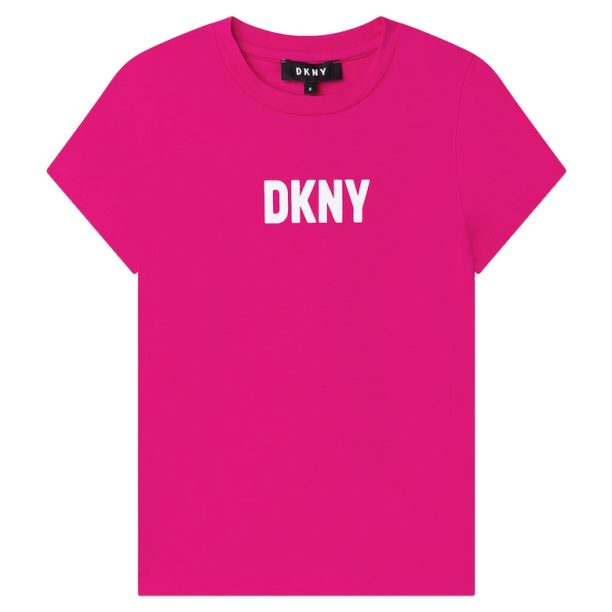 Тениска с памук с лого DKNY