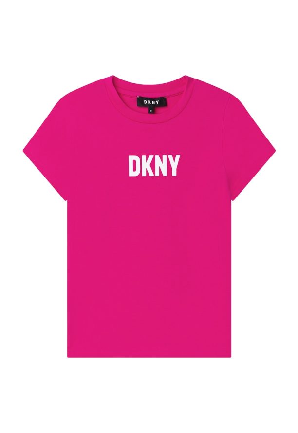 Тениска с памук с лого DKNY