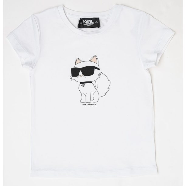 Тениска с принт KARL LAGERFELD KIDS