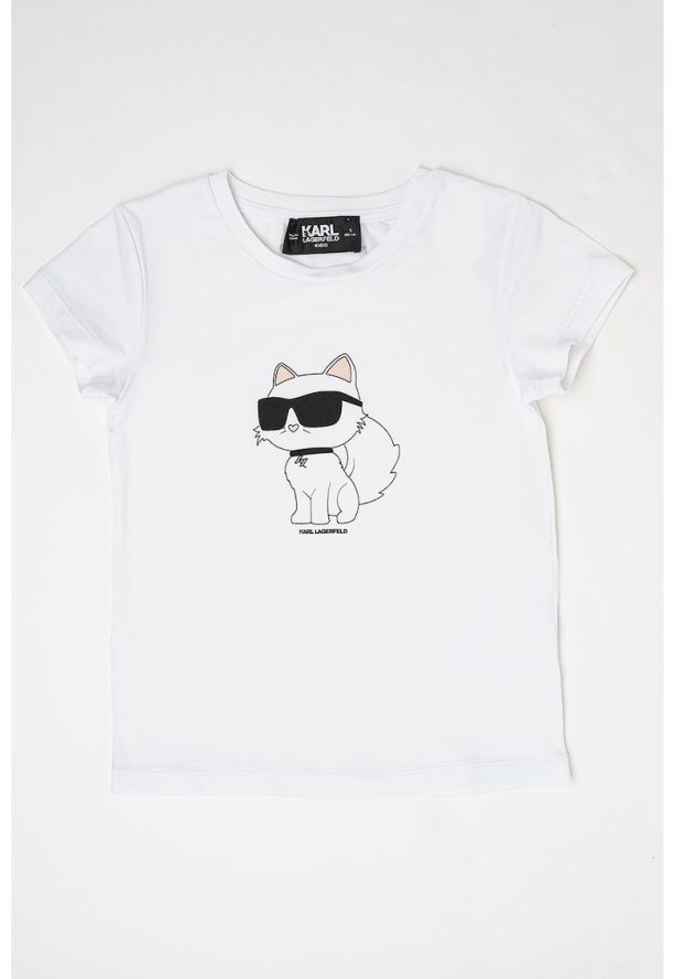 Тениска с принт KARL LAGERFELD KIDS