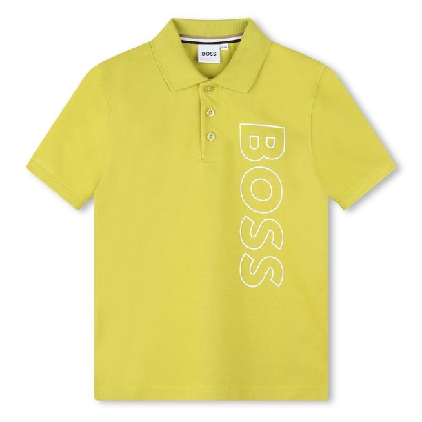 Тениска с яка BOSS Kidswear