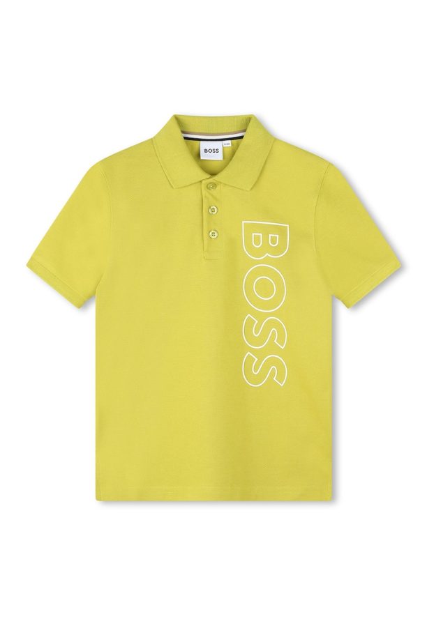 Тениска с яка BOSS Kidswear