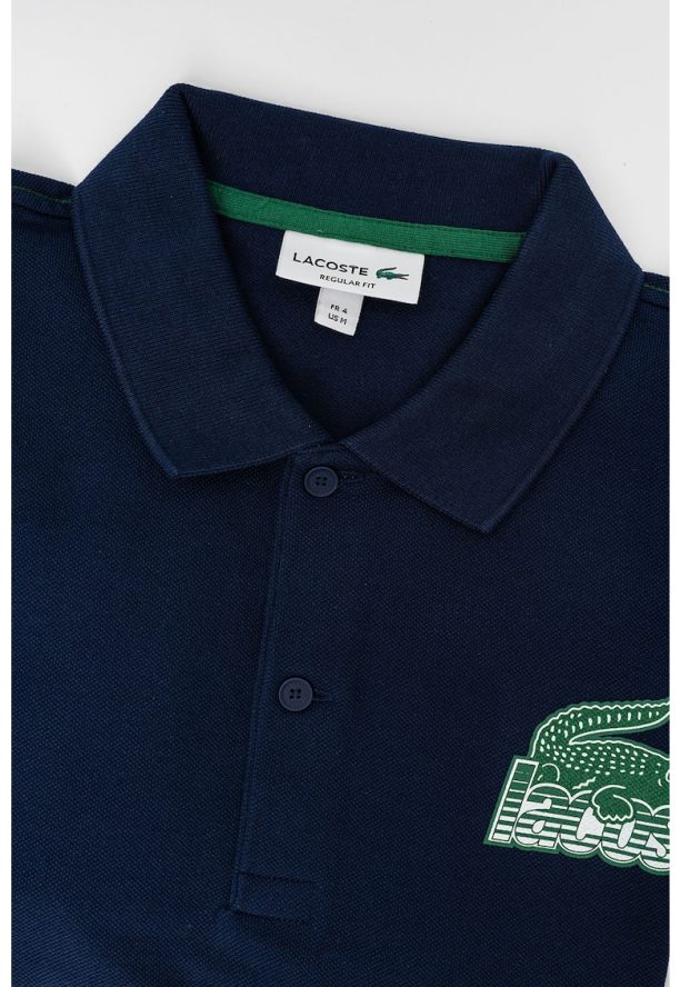 Тениска с яка и лого Lacoste