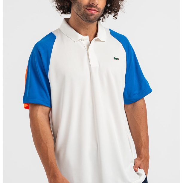 Тениска с яка и ръкави реглан Lacoste