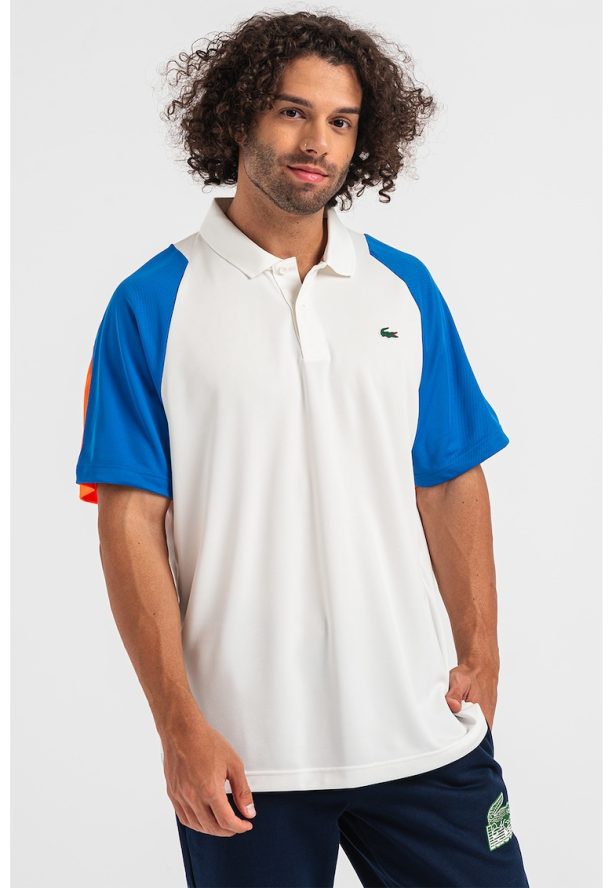 Тениска с яка и ръкави реглан Lacoste