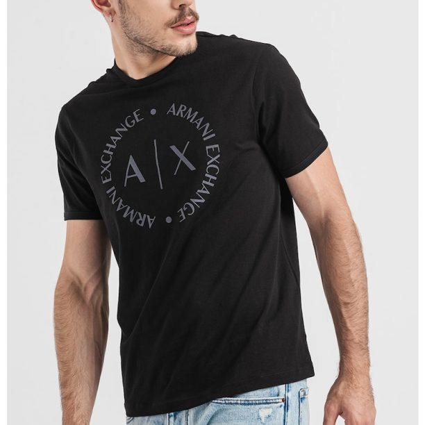 Тениска със стандартна кройка и лого ARMANI EXCHANGE