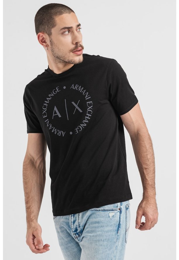 Тениска със стандартна кройка и лого ARMANI EXCHANGE