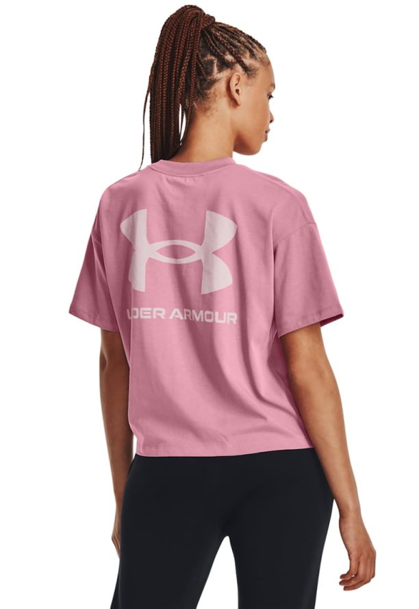 Уголемена фитнес тениска с лого Under Armour