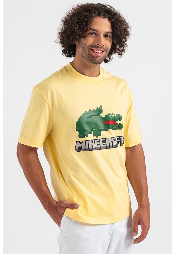 Унисекс тениска на лога Minecraft Lacoste