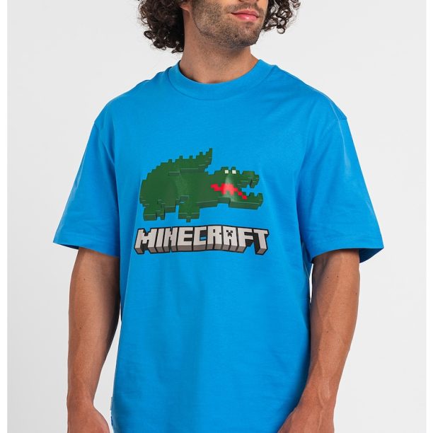 Унисекс тениска на лога Minecraft Lacoste