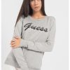 Фино плетен пуловер с декоративни камъни GUESS JEANS