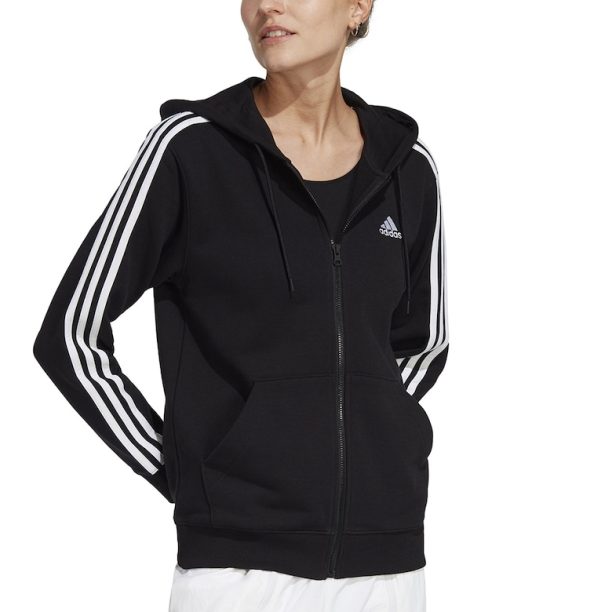 Худи Essentials с ивици и цип adidas Sportswear