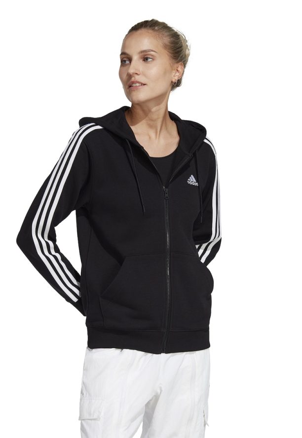 Худи Essentials с ивици и цип adidas Sportswear