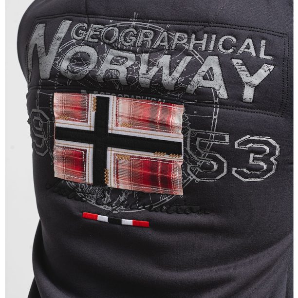 Худи Glacier с лого и скосени джобове Geographical Norway