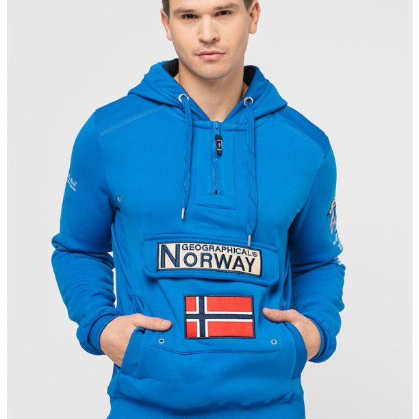 Худи Gymclass с къс цип и бродирано лого Geographical Norway