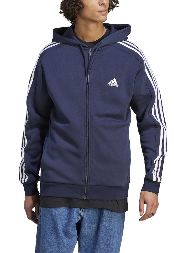 Худи с цип и джобове встрани adidas Sportswear