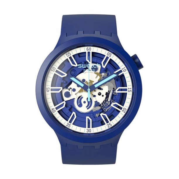 Оригинален Мъжки Часовник Swatch Iswatch Blue SB01N102