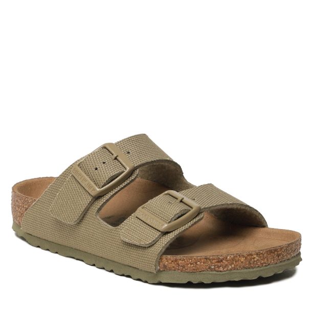 Чехли Birkenstock в Каки цвят