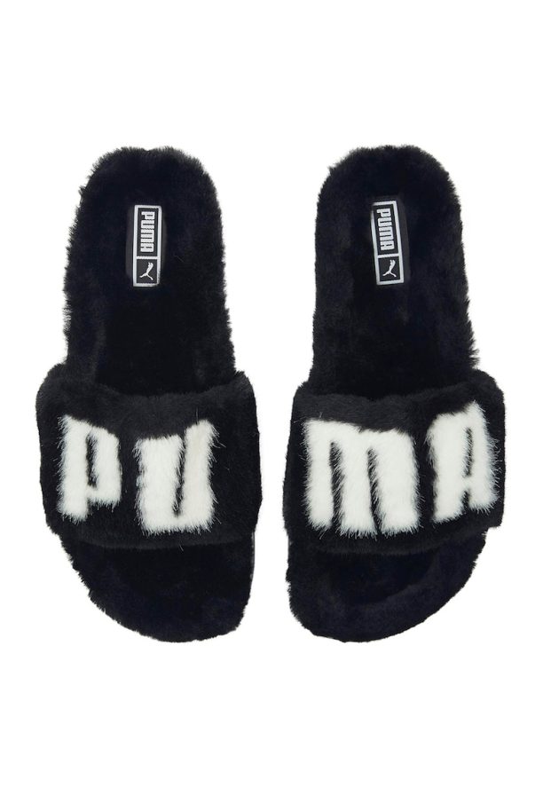 Чехли Fuzz с мъхест дизайн и лого Puma