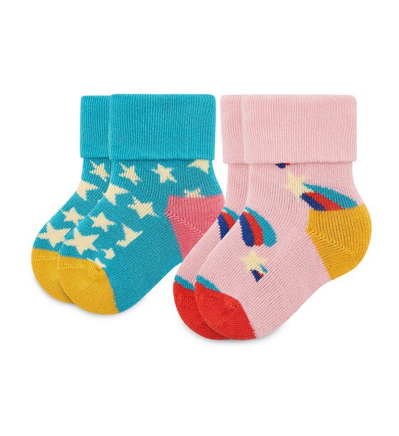 Комплект 2 чифта дълги чорапи детски Happy Socks за Деца