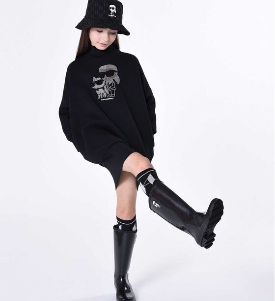 Ежедневна рокля Karl Lagerfeld Kids за Момичета