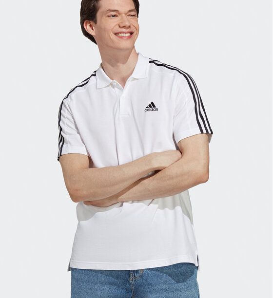 Тениска с яка и копчета adidas за Мъже