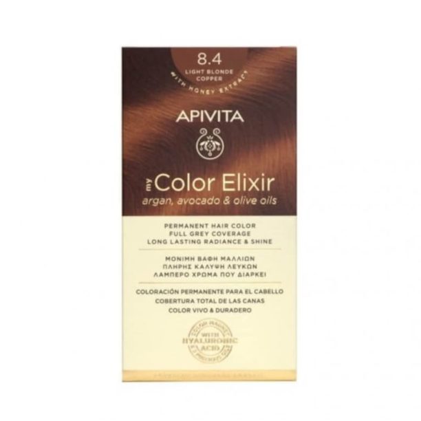 Боя за коса  My Color Elixir интензивно тъмнорусо N6.44 Apivita