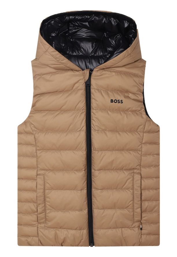 Двулицев елек с пухена вата BOSS Kidswear