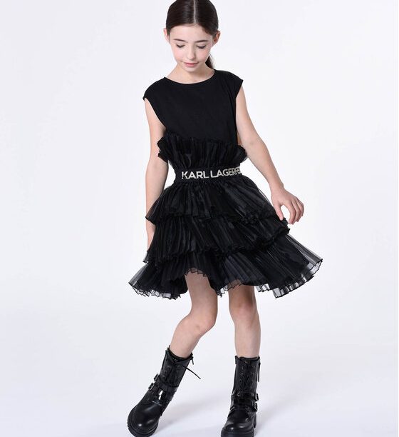 Ежедневна рокля Karl Lagerfeld Kids за Момичета