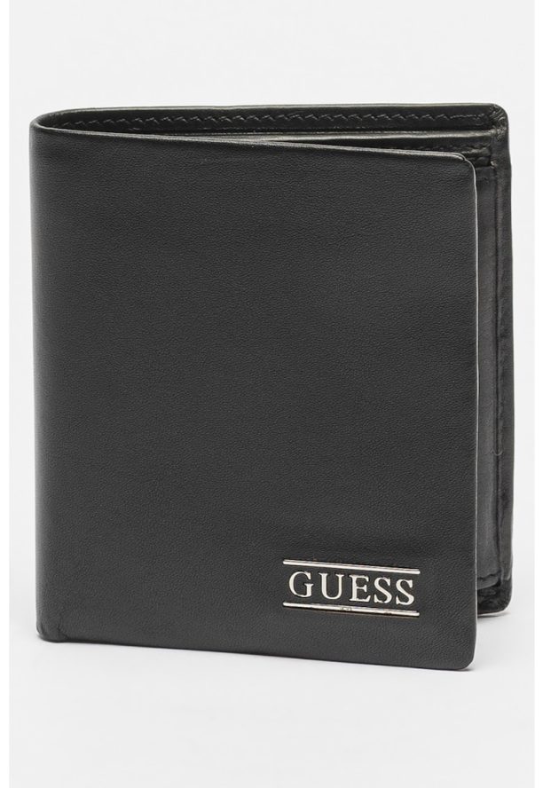 Кожен портфейл New Boston с двойно прегъване GUESS