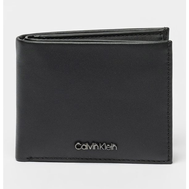 Кожен портфейл с метално лого CALVIN KLEIN